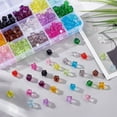 thumbnail image 5 of 1set 225pcs 15 colors Transparent Acrylic Beads Faceted Cube Mixed color 10x10x8mm Hole: 1.5mm 15pcs/color, 5 of 5