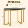 thumbnail image 7 of GVN 42Inch Console Table with Geometric Metal Frame, Entryway Table for Hallway, Living Room, Black, 7 of 7