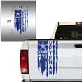 thumbnail image 2 of Veteran Army Retired Soldier Distressed American USA US Flag Truck Tailgate Vinyl Decal Compatible with most Pickup Trucks U.S. Army Sticker USAF USMC US Navy Decal (11" x 20", King Blue), 2 of 8