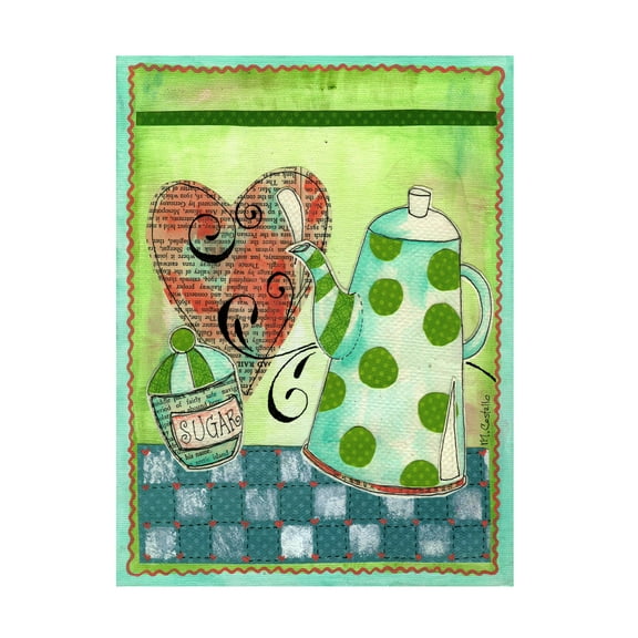 Trademark Fine Art 'Coffee Time Too' Canvas Art by Maureen Lisa Costello