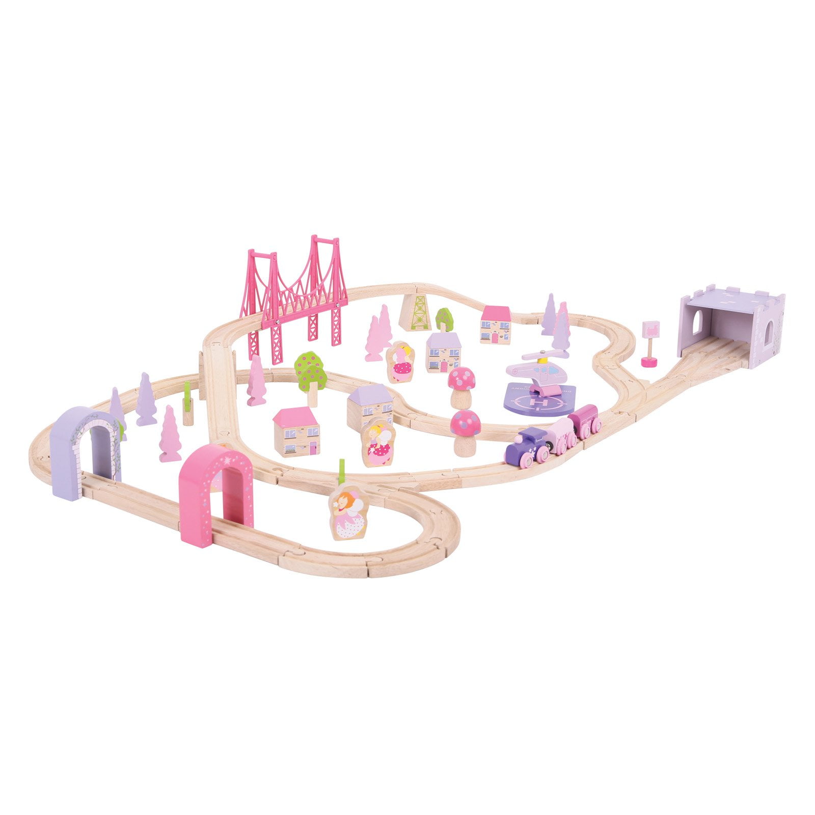 bigjigs pink train set