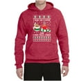 thumbnail image 2 of Wild Bobby, I Run on Coffee and Christmas Cheer Ugly Christmas Sweater Unisex Graphic Hoodie Sweatshirt, Vintage Heather Red, 3X-Large, 2 of 6
