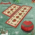 thumbnail image 2 of Christmas Poinsettia Kitchen Mats for Floor 2 Piece Cushioned Anti Fatigue Kitchen Rugs Set Non Skid Merry Christmas Kitchen Floor Carpet Set for Home Kitchen Christmas Decor, 2 of 6