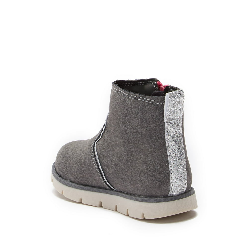 OshKosh B'gosh® Baby Toddler Girls' Cherri Gray Faux Suede Zip Ankle