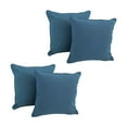 thumbnail image 2 of Blazing Needles 9810-CD-S4-TW-IN 18 in. Double-Corded Solid Twill Square Throw Pillows with Inserts, Indigo - Set of 4, 2 of 2