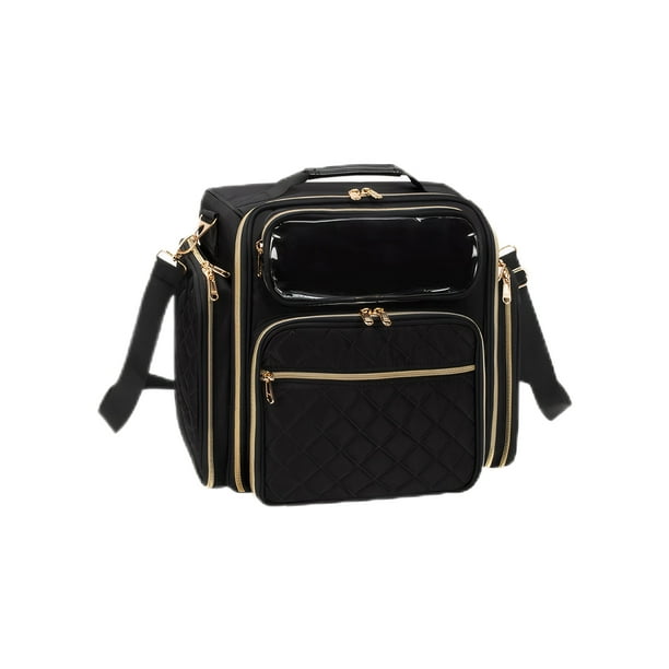 Qarigey Bolsa de almacenamiento impermeable ligera de tela para viajes y deportes bolsa de viaje impermeable grande Bolsas de mensajero y de hombro Negro
