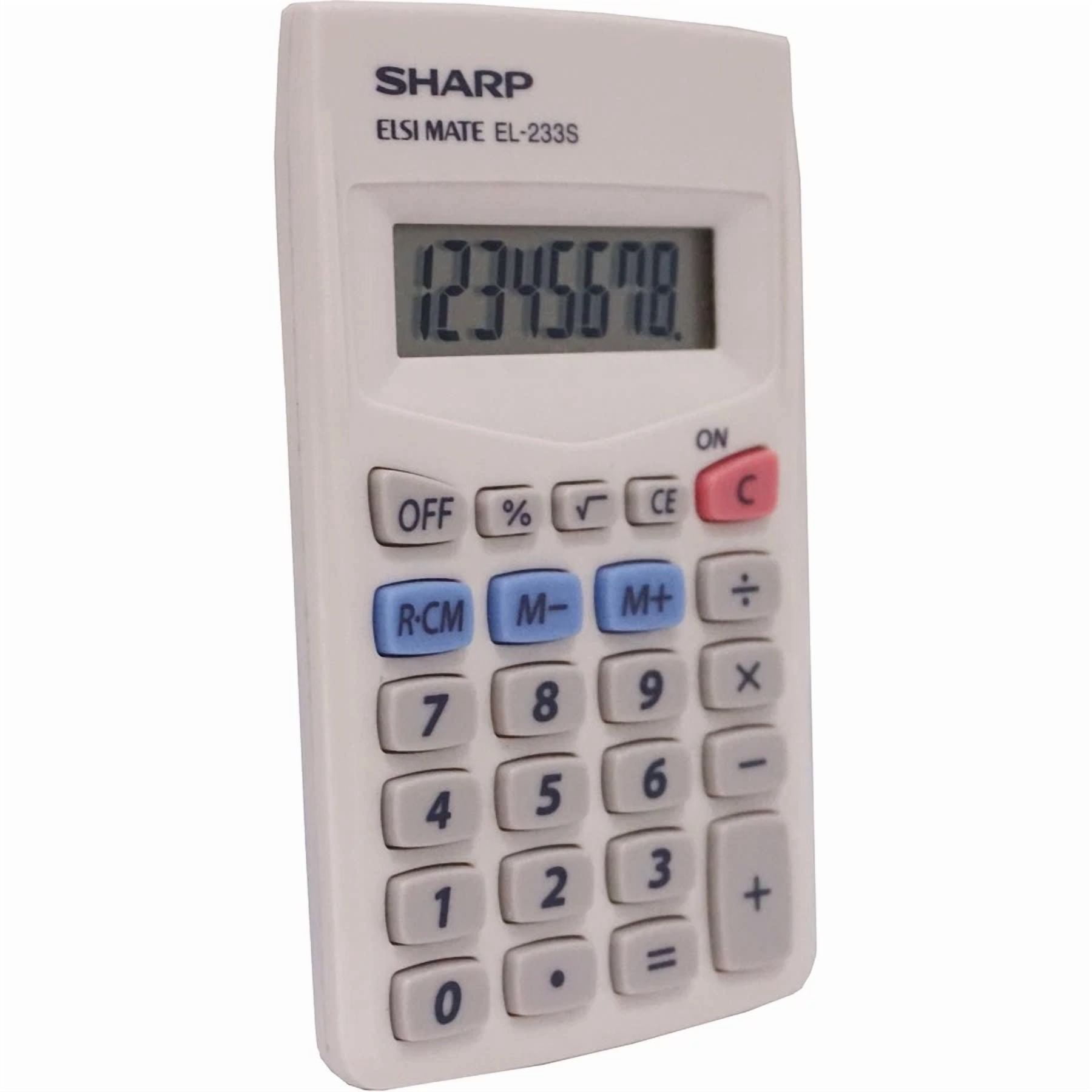 CRESTIN- Sharp El233Sb 8-Digit Pocket Calculator - 8 Character[S] - Lcd - Battery Powered