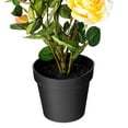 thumbnail image 4 of Vickerman 21" Artificial Yellow Rose Plant in Pot., 4 of 6