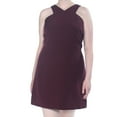 thumbnail image 2 of BAR III Womens Burgundy Sleeveless Grecian Neckline Mini A-Line Dress XXL, 2 of 3