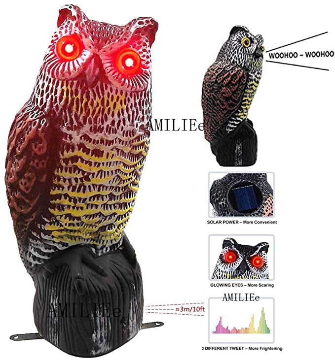 Premium Bird Repellent Fake Owl Decoy Fake Owl Statue to Scare Birds