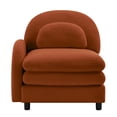 thumbnail image 2 of Vitoria Curved Sofa LSF - Orange Teddy Fabric 80” Sofa with Pillows, 2 of 6