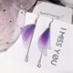 thumbnail image 5 of Versión coreana de pendientes hechos a mano de temperamento literario retro, pendientes de perlas, alas de mariposa de tul, pendientes de gancho para la oreja con alas de mariposa, 5 of 6