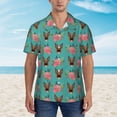 thumbnail image 5 of German Shepherd Florals Men'S 3d Print Casual Button Down Shirts, Novelty Hawaiian Short Sleeves M, 5 of 7