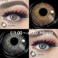 thumbnail image 2 of (-1.00 ~-6.00) Miopia amara pattaya Marrón-Gris Color Lente De Contacto Grado 2Pcs Lentes De Prescripción Natural Cosméticos Ojos Diopters Anuales Gao Jiahui unisex, 2 of 2