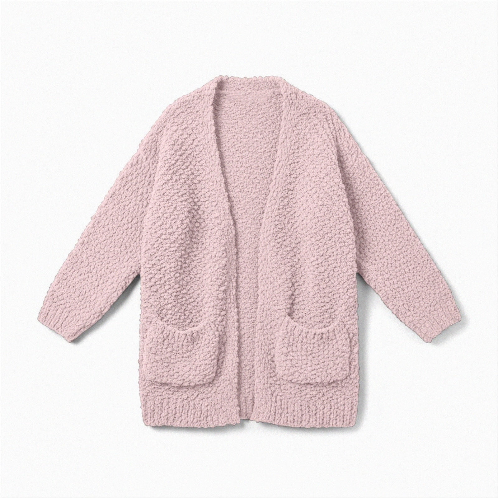 xaweyi Girls Fleece Jackets Winter Coats Warm Cosy Long Sleeve Open Front Plush Casual Outwear School Coats Lightweight Jackets,Sizes 9-10 Years