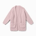 thumbnail image 4 of xaweyi Girls Fleece Jackets Winter Coats Warm Cosy Long Sleeve Open Front Plush Casual Outwear School Coats Lightweight Jackets,Sizes 9-10 Years, 4 of 7
