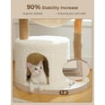 thumbnail image 3 of Árbol para Gatos MUTTROS Moderno para Gatos Grandes con Condo Acogedor Blanco, 3 of 9
