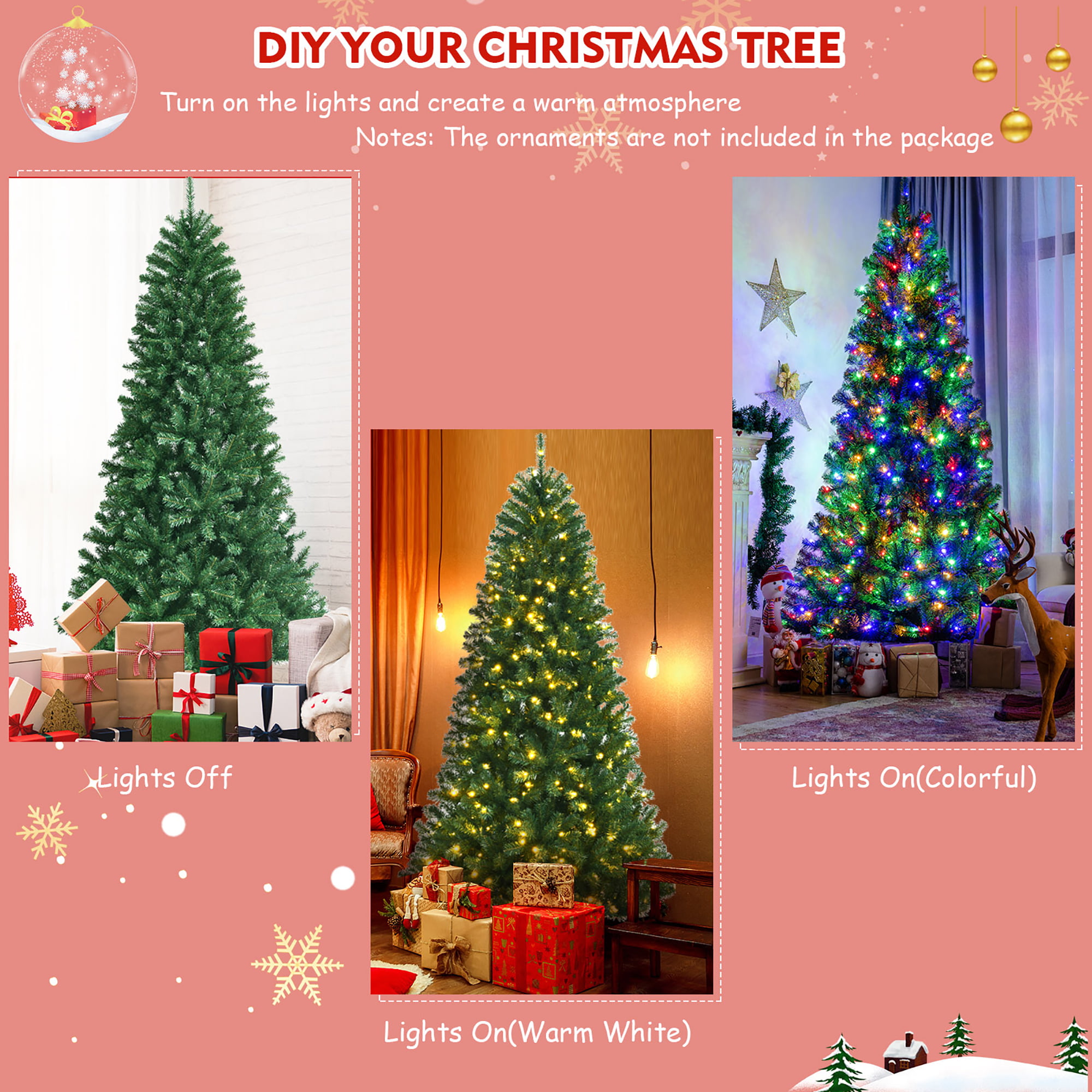 With Remote Control Christmas Tree Lights 9 Christmas Tree - Temu