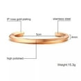 thumbnail image 5 of 18K Rose Gold Plating Twisted Cuff Bangle Bracelet Women Stainless Steel Jewelry, 5 of 6