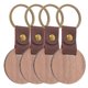 thumbnail image 5 of DIY Wood Keychain Blanks for Bag with Zinc Alloy and Light Brown Wood Slice Keychain 4pcs, 5 of 5