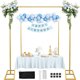 thumbnail image 1 of Arco para Globos 2 en 1, Soporte de Fondo Metálico Dorado de 2.5 m con 2 Abrazaderas, Base para Arco de Boda para Fiesta, Baby Shower y Fotografía, Solo Soporte (2 en 1 (Mesa/Piso, Sin Funda)), 1 of 4