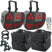 (2) Chauvet DJ Wash FX 2 Multi-Purpose Effect Lights with Infrared Remote Control & Carry Bags Package