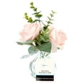 thumbnail image 3 of (2 pack) Mainstays 8" Tabletop Faux Rose Floral Arrangement in Clear Glass Bud Vase, 3 of 7