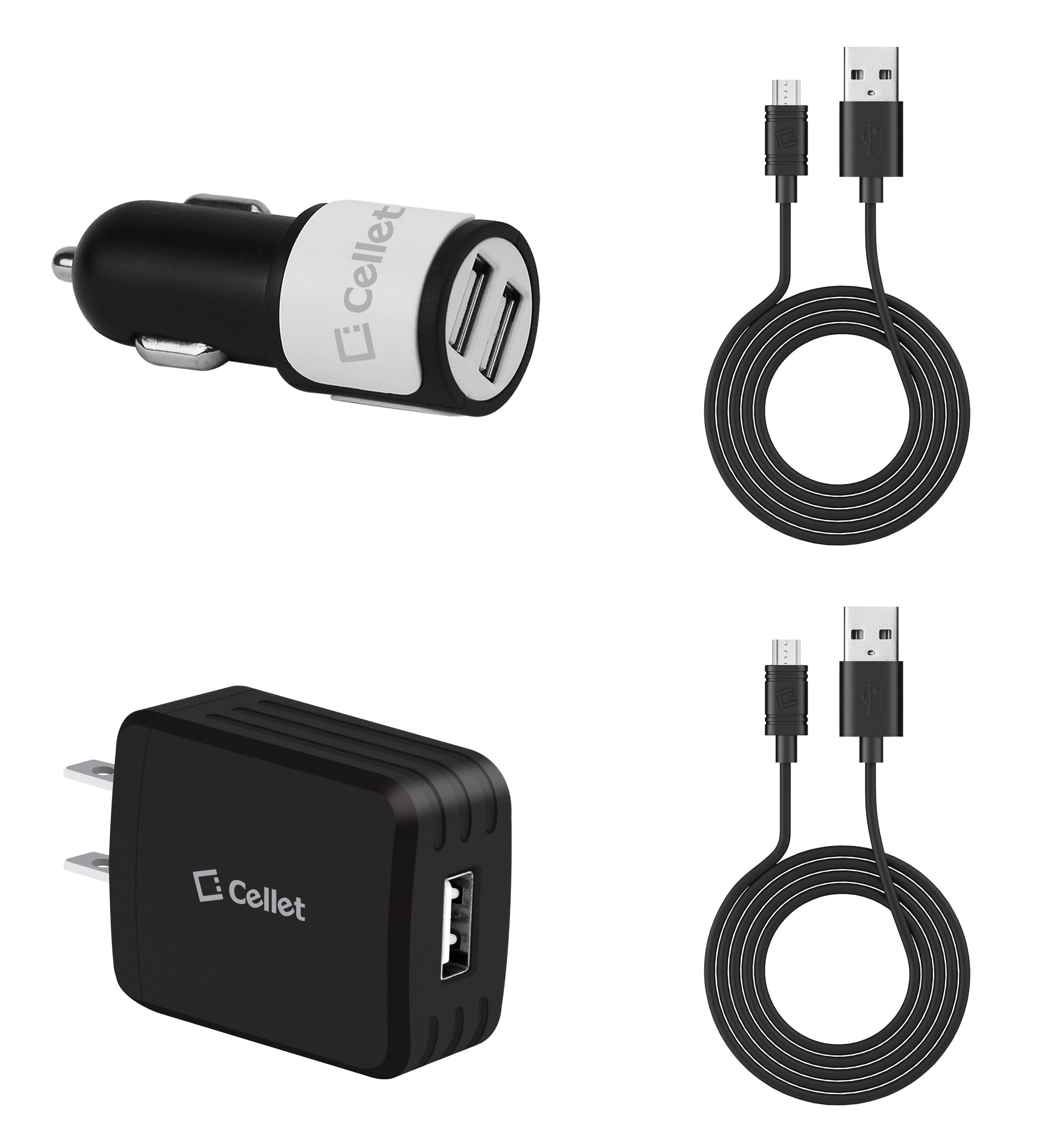 Cellet Car and Wall Chargers for Jitterbug Smart2 (Greatcall) High