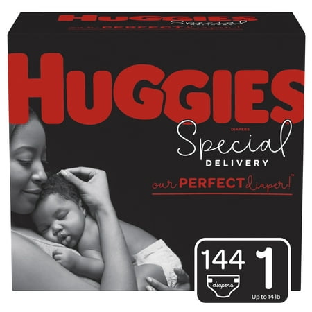 Huggies Special Delivery Hypoallergenic Baby Diapers, Size 1, 144 Ct, One Month Supply