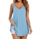 thumbnail image 1 of Blusa holgada sin mangas con tirantes dobles y escote en V para mujer, para fiestas y ropa informal, elegante para verano, 1 of 5