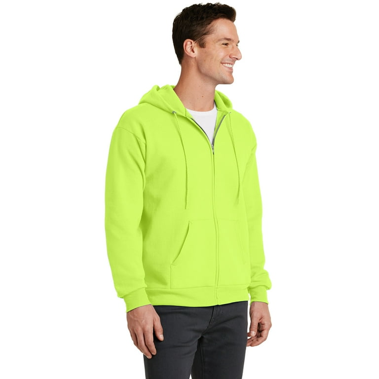 Neon yellow sales zip up hoodie
