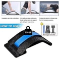 thumbnail image 5 of Camilla de espalda LIUXGMXG dispositivo para aliviar el dolor lumbar 4 niveles negro azul, 5 of 5