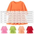 thumbnail image 5 of mgoYE Girl Long Sleeve Dress Tiered Ruffle Swing Tunic Shirt Dress, 5 of 9