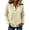Beige, variant on Pink Loose Fit Workout Tops Long sleeve V Neck Button Down Blouses Ideal for office, gym, daily wear,Lightweight & Wrinkle-free & Workout M