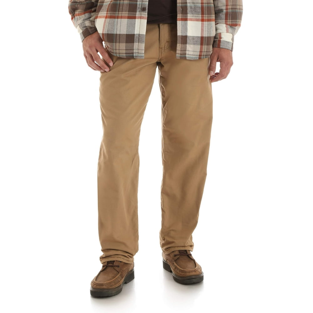wrangler men's fleece lined performance pants