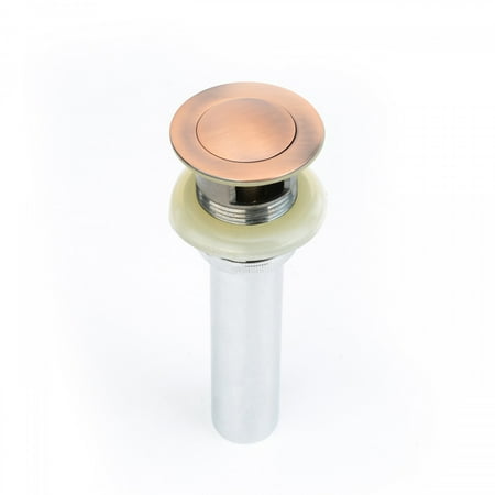 

Sink Drain Antique Copper Pop-up w/ Overflow Sink Drain Renovators Supply