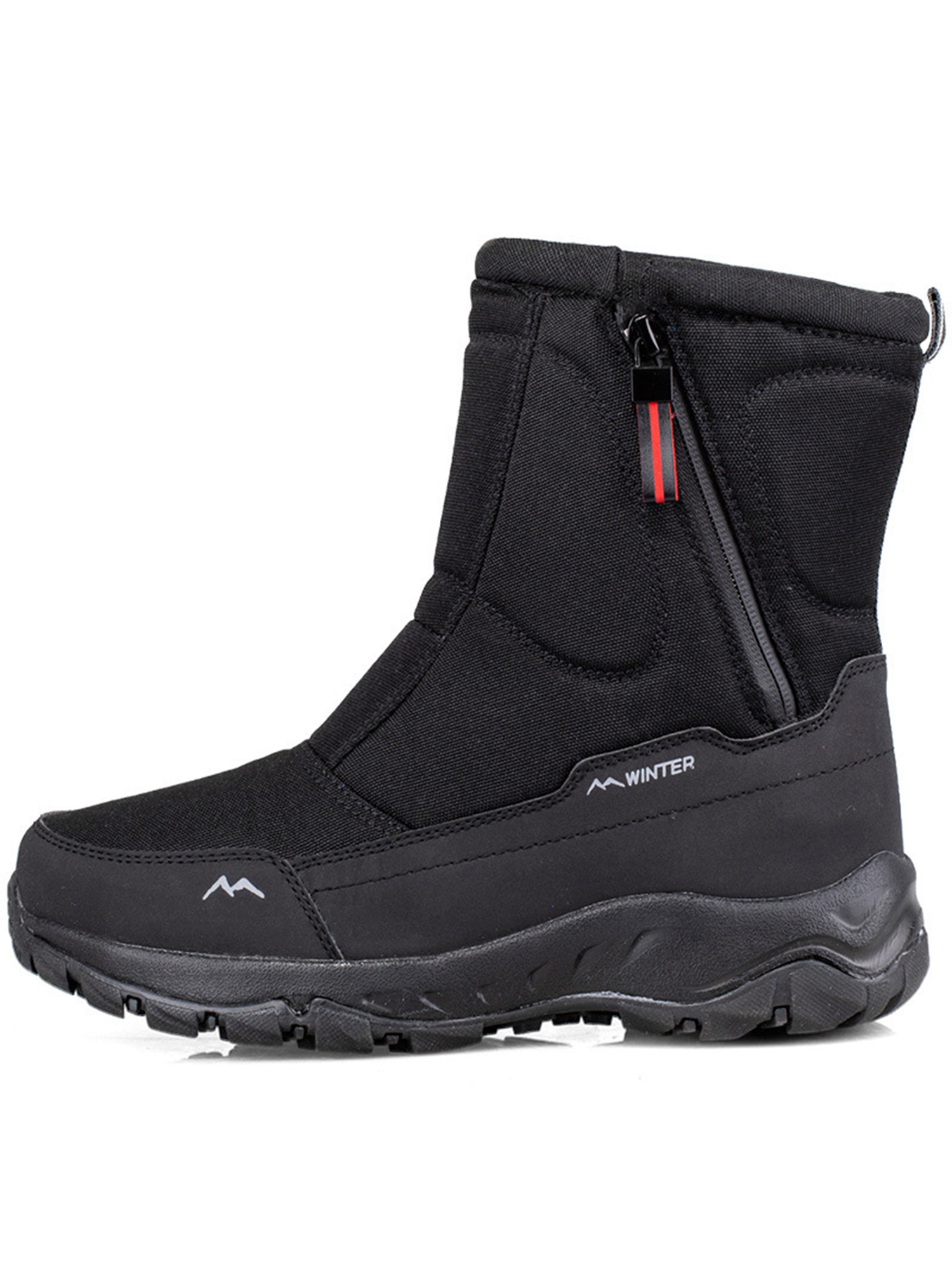 Crocowalk Unisex Snow Boots Zip Up Winter Boot Waterproof Mid Calf