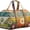 G, variant on Hippie Van Quilted Duffle Bag, Hippie Journey Quilted Duffle Bag, Suitable for Everyday Travel, with Comfortable Handles, Vintage Floral Weekend Travel Bag (18in*9in*9in)