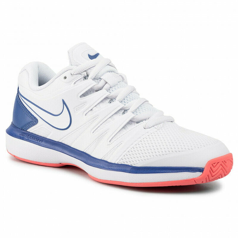 Nike Air Prestige HC White/Game Royal Men's Tennis Size 7.5 -