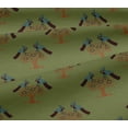 thumbnail image 5 of oneOone Viscose Jersey Fabric Bird & Tree Block Print Fabric BTY 60 Inch Wide, 5 of 5