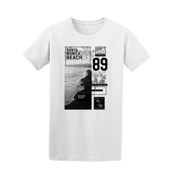 Santa Monica Beach 89 Ocean Tee Men's -Image by Shutterstock