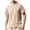 Khaki, variant on Mens Waffle T Shirt Crewneck Henley Shirt Short Sleeve Work Casual Tee Shirts Today Khaki,L