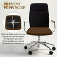 thumbnail image 5 of Office Chair Cover, Soft Computer Chair Seat Slipcover, L(45-48cm), Dark Brown, 5 of 8
