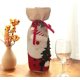 thumbnail image 4 of RV Cuatro Nuevas Decoraciones Navideñas Lino Bordado Muñeco De Nieve Viejo Hombre Juego De Vino Navidad Hotel Restaurante Inicio Botella Conjunto, Botella De Arpillera Bolsa De Regalo, 31 * 14 Cm brillar Electrónica, 4 of 5
