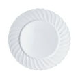 Efavormart 12 Pack - 6" White Flared Round Disposable Plastic Salad Dessert Plates for Wedding ...