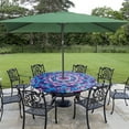 thumbnail image 4 of Numjaw Outdoor Tablecloth with Umbrella Hole, Waterproof Round Fitted Tablecloth with Elastic & Zipper, Picnic Table Cover for Patio, Garden, Purple (36"-44"), 4 of 7