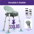 thumbnail image 6 of Kekoy Swivel Shower Chair, 360° Rotating Shower Seat with Backrest for Elderly and Disabled, Height Adjustable Tub Bench for Inside Shower Stool & Bath Tub Seat for Narrow Space, 6 of 8