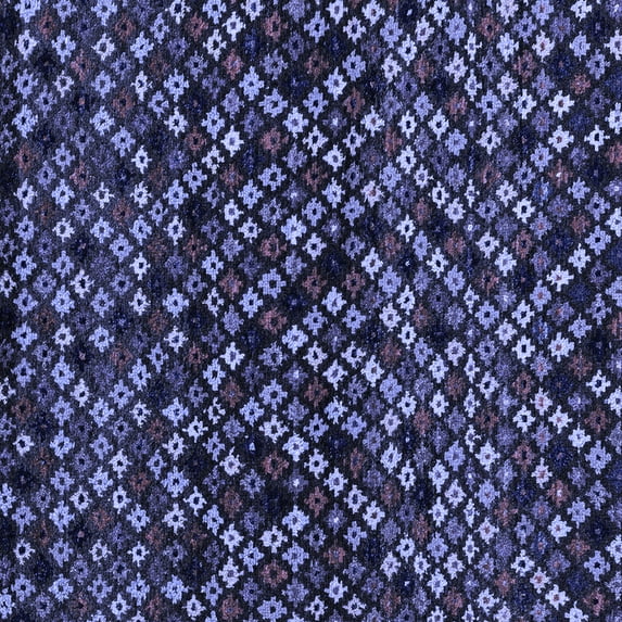 Ahgly Company Indoor Square Abstract Blue Modern Area Rugs, 3' Square