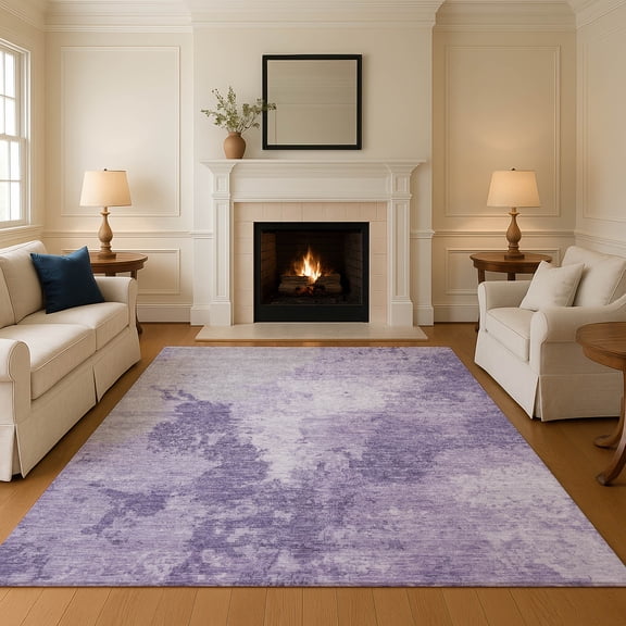 Addison Rugs Mayfield Premium Machine Washable Transitional Modern Plum Rectangle Rug, 10' x 14'