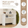 thumbnail image 4 of Elegant Minimalist Console Table with Rounded Edges and Sturdy Shelf, Side Table for Hallway, Entryway, Living Room, Antique White, 4 of 9